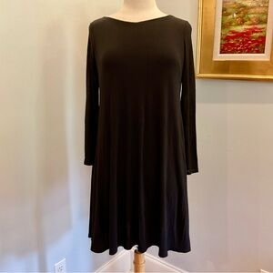 Eileen Fisher Silk Long Sleeve Dress -‎ Sheer Sleeves